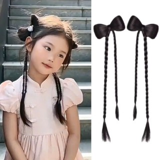 Tóc Giả Nơ Tết 2 BÍNH NHỎ, Nơ Tóc Cho Bé Gái Phong Cách Cổ Điển HaminStore