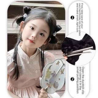 Tóc Giả Nơ Tết 2 BÍNH NHỎ, Nơ Tóc Cho Bé Gái Phong Cách Cổ Điển HaminStore