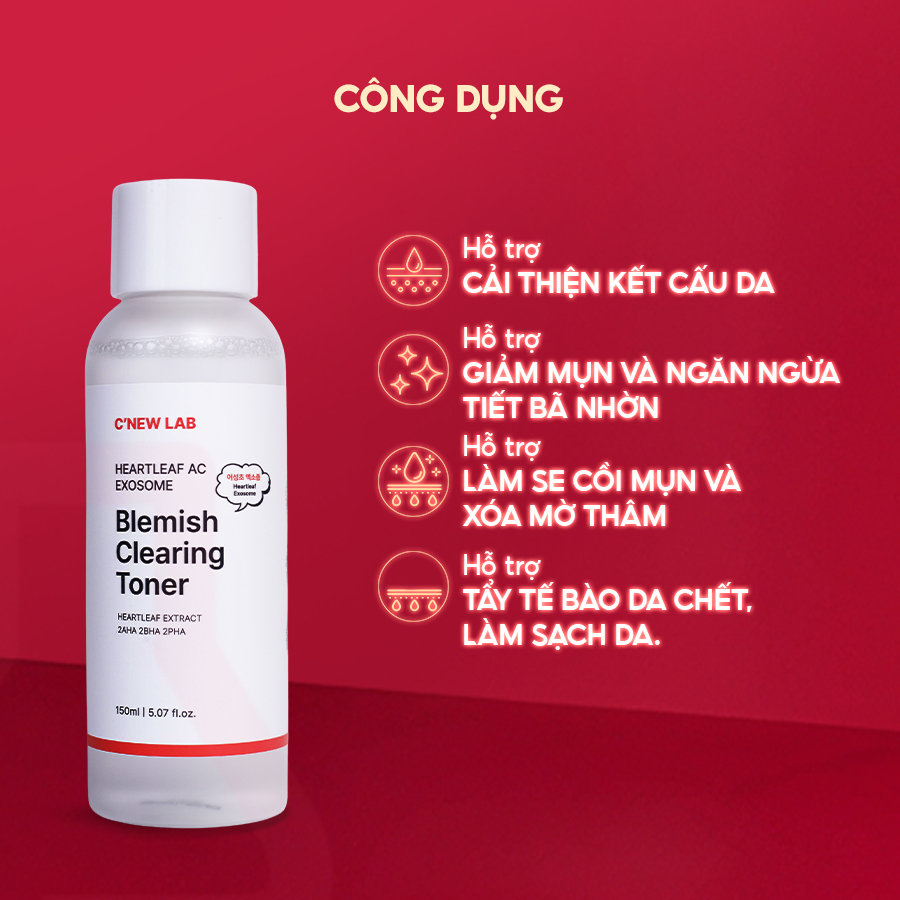 Toner kiểm soát dầu giảm mụn chiết xuất diếp cá C'New Lab Blemish Clearing Toner (150ml)