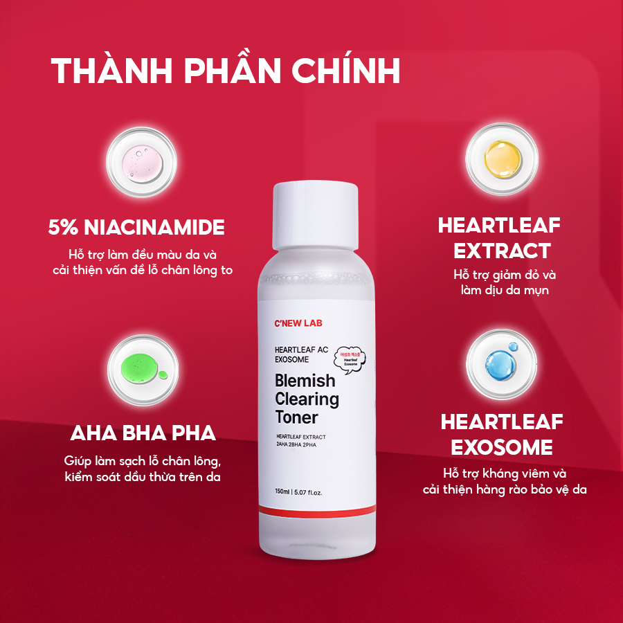 Toner kiểm soát dầu giảm mụn chiết xuất diếp cá C'New Lab Blemish Clearing Toner (150ml)
