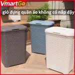 Giỏ đồ giặt 60L đa năng với nắp đậy chắc chắn, lý tưởng để đựng quần áo và đồ dùng gia đình hàng ngày.1 — ảnh 2