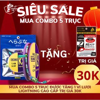 [Mua 5 Tặng 1 Vỉ Lưỡi Cao Cấp] Trục Câu Đài K9 Cao Cấp Buộc Sẵn DT09