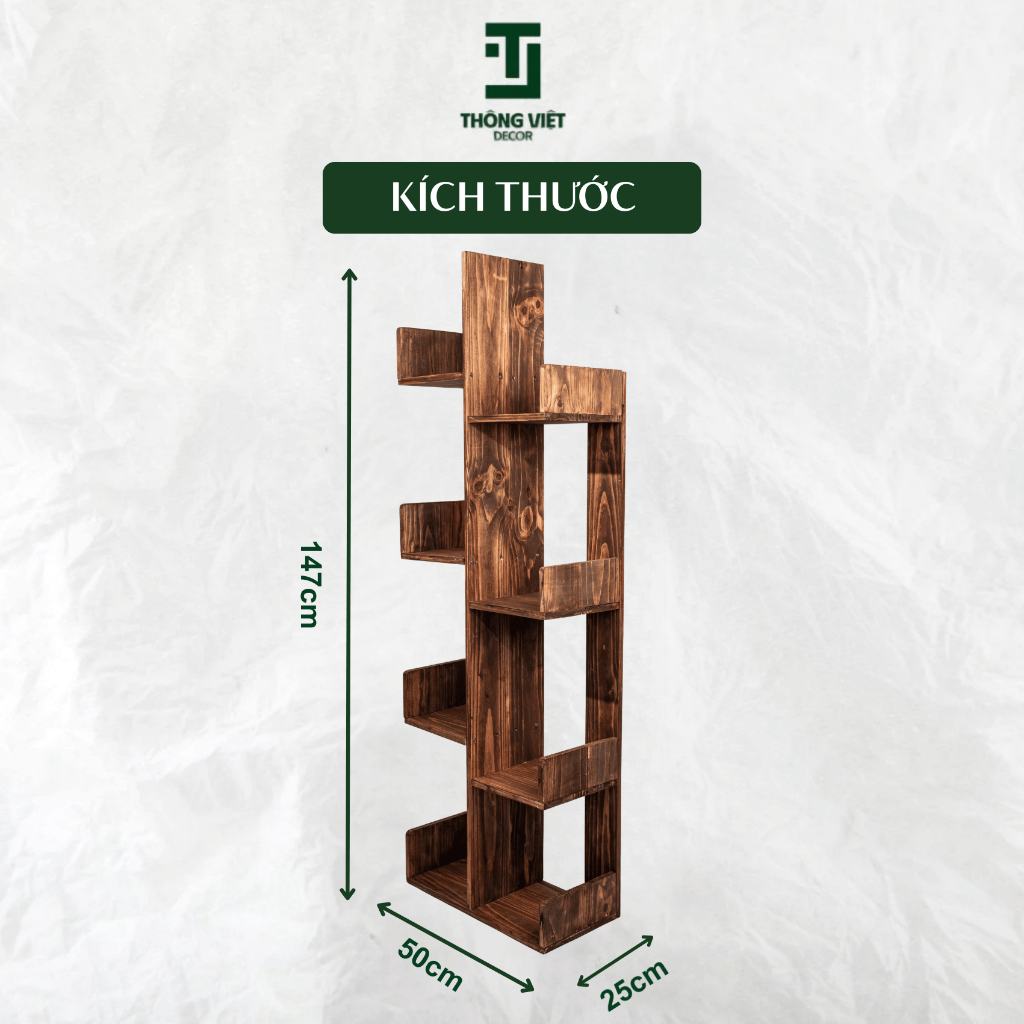 [TV-D007]Kệ Sách Đa Năng Xương Rồng , Giá Sách Trang Trí Để Bàn Decor Phòng Gỗ Thông Đẹp Tinh Tế