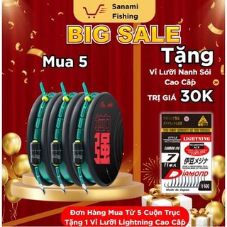 [Mua 5 Tặng 1] Dây Trục Câu Đài Hắc Đế Long Buộc Sẵn Tàng Hình DT10