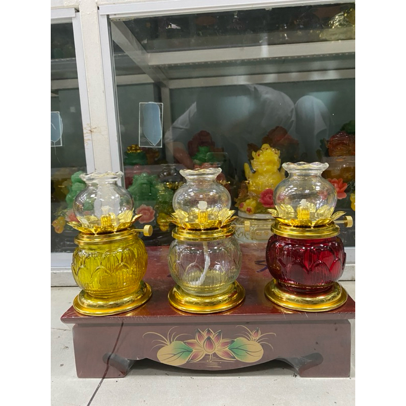 Đèn Dầu Lưu Ly Cao Cấp, bóng đèn dầu, tim đèn dầu 🌸🌸
