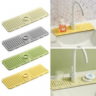 Thảm lót bồn rửa chén silicone 100%, tấm lót bồn rửa bát dày, gắn vòi nước bồn rửa thoát nước chống thấm, chống ố - TH