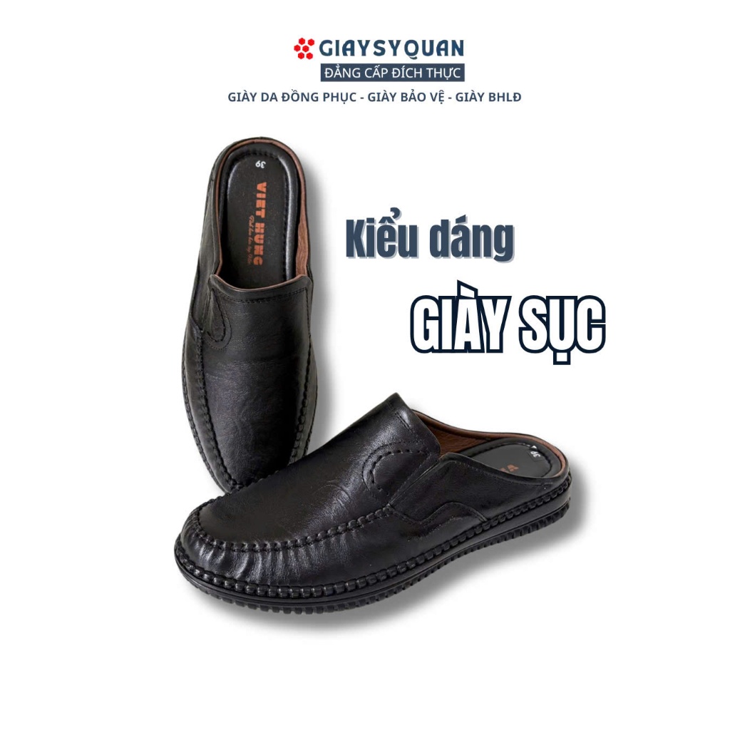 Giày Sục Nam Da Thật 100% Mềm Mại, Bảo hành 12 tháng