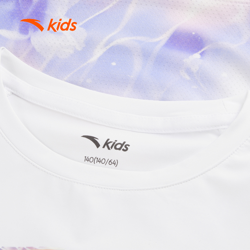 Áo Phông Áo Thun T-Shirt Thể Thao Bé Gái Anta Kids 3624B5102 Thoáng Mát Nhanh Khô