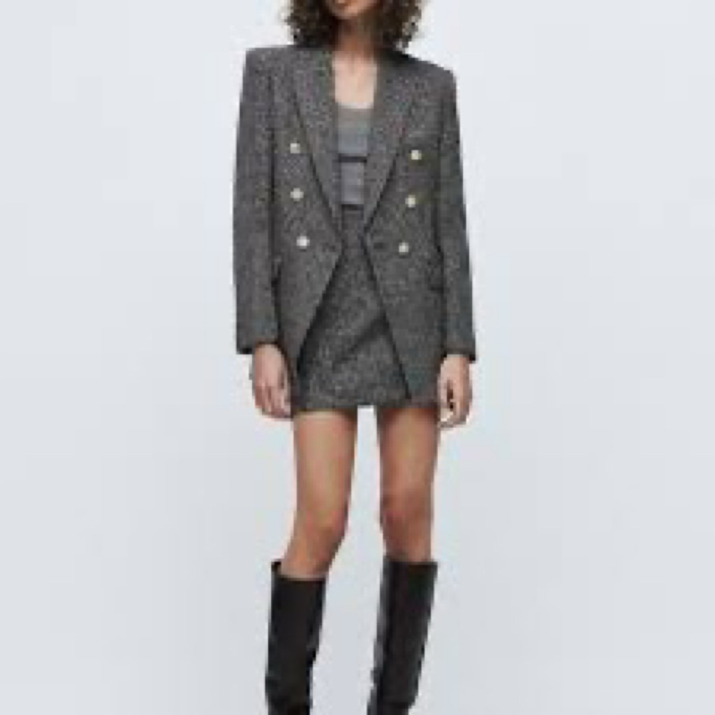 Áo Vest Dạ Za.raaa Tweed - Hàng Dư Xịn