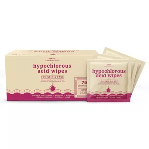 BASE LABORATORIES Khăn lau axit hypoclorit cho mặt và da-75 gói phục hồi da