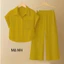 Bộ Đũi Nữ Tay Cộc Quần Dài Chất Liệu Đũi Tơ Cao Cấp full sz 40-75kg - Minh Thư 2k8 Fashion