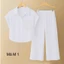 Bộ Đũi Nữ Tay Cộc Quần Dài Chất Liệu Đũi Tơ Cao Cấp full sz 40-75kg - Minh Thư 2k8 Fashion