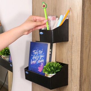 Bộ 3 kệ dán tường đa năng nhà tắm, nhà bếp, kệ để vậy dụng sách- 2 kệ nhỏ và 1 kệ lớn - Dutha