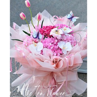 SET 20 CON BƯỚM TRANG TRÍ CHO BÓ HOA THÊM SINH ĐỘNG NHIỀU MÀU Đa Sắc Màu, Phụ Kiện Bướm Gắn Trang Trí Bó Hoa Hottrend