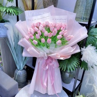 Bó hoa tulip 30 bông, 35 bông siêu to làm quà tặng người thương 14/2, 8/3, 20/10, 20/11 (Maya Flower)