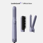 Máy tạo kiểu tóc đa năng LocknLock Multi hair styler ENA236PUP, 3 mức nhiệt linh hoạt, thiết kế 3 trong 1, công nghệ PTC — ảnh 2