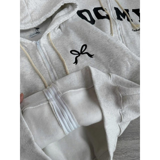 Áo khoác nỉ chất nỉ cotton form rộng tay bồng mũ hai lớp