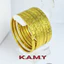 Bộ Ximen 7 Chiếc Họa Tiết Khắc Hoa Văn Xi Cao Cấp Màu Vàng 24k, Khóa Lưỡi Gà Phụ Kiện Dự Tiệc