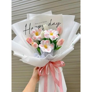 Bó hoa tulip 10 bông, 15 bông siêu rẻ làm quà tặng sinh nhật, dịp lễ 14/2, 8/3, 20/10, 20/11 (Maya Flower)