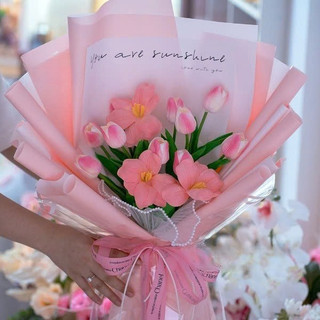 Bó hoa tulip 10 bông, 15 bông siêu rẻ làm quà tặng sinh nhật, dịp lễ 14/2, 8/3, 20/10, 20/11 (Maya Flower)