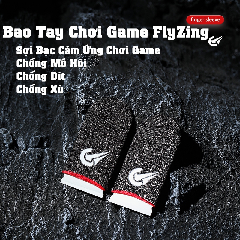 Bao Tay Chơi Game Sợi Bạc FlyZing, Găng Tay Chơi Game Đeo Ngón Chống Mồ Hôi Chống Dít Trượt Màn Hình