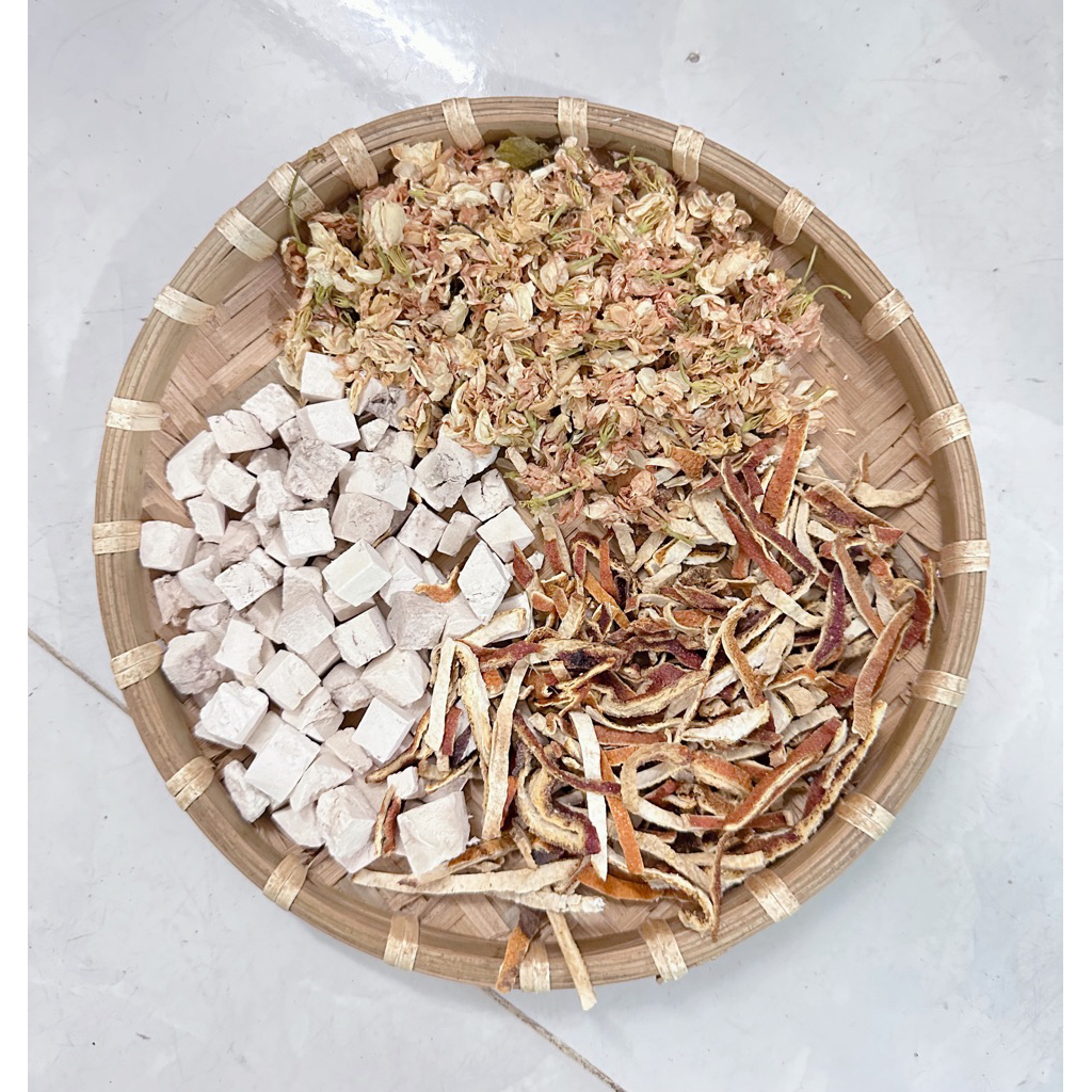 Set Trà | Trà Thảo Mộc Lưu Hương Thơm Cơ Thể Gồm Trần Bì, Bạch Linh, Hoa Nhài