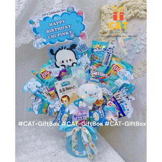 Hoả tốc 🎁Set quà Cinnamoroll tone xanh sinh nhật – Quà tặng dễ thương -gấu bông Cinnamoroll -quà tặng bánh kẹo sinh nhật
