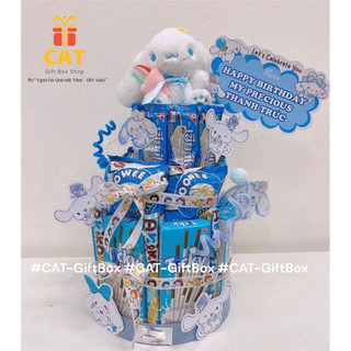 Hoả tốc 🎁Set quà Cinnamoroll tone xanh sinh nhật – Quà tặng dễ thương -gấu bông Cinnamoroll -quà tặng bánh kẹo sinh nhật