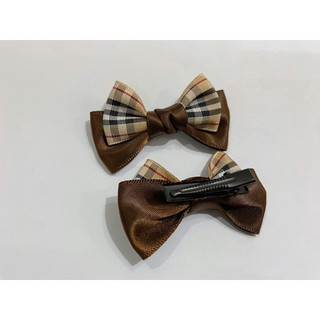 set kẹp tóc nơ xinh pha kẻ b .br hot trend