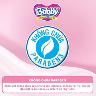 [COMBO 2 BỊCH] Khăn ướt Bobby không mùi/ có mùi (100 miếng)