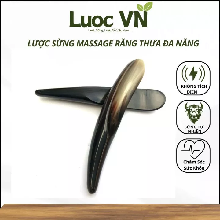 Dụng cụ diện chẩn ( cầy) bằng sừng, dụng cụ cạo gió massa day ấn huyệt lưu thông khí huyết, giảm căng thẳng