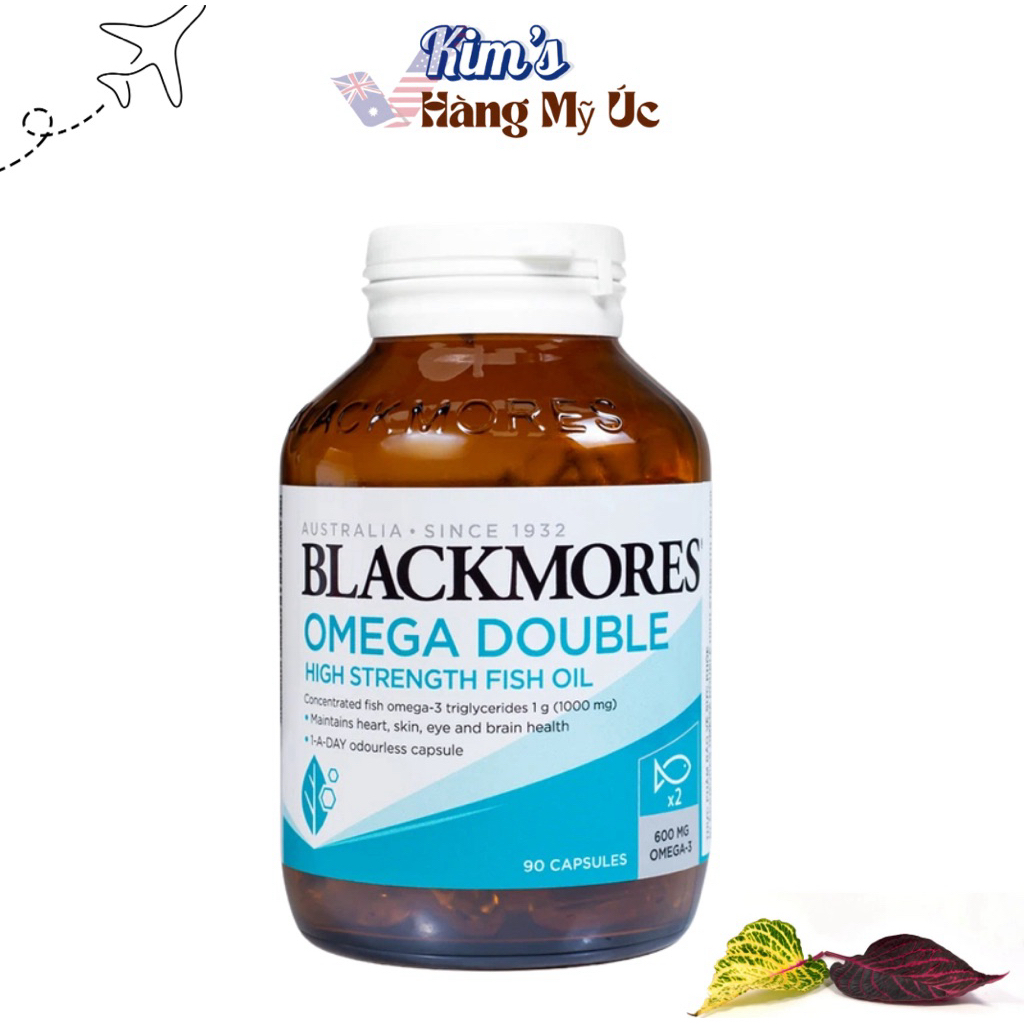 [Nhập khẩu chính ngạch] Viên uống Blackmores Omega Double High Strength Fish Oil bổ sung omega 90 viên