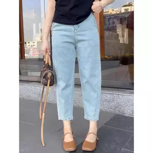 Quần Jean nữ Quảng châu, quần Jean dáng Baggy co giãn dễ chịu, cho người mông đùi to size đến 80kg Z1193