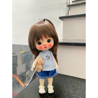 Set áo thun quần jean hình ngâu nhien size dian mập,cừu bé,6 nhỏ(Size khác vui lòg inbox shop)