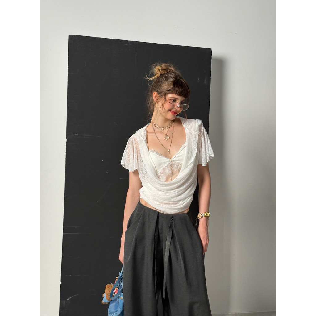 Lasso trousers - Remmus | Quần tây ống rộng vải twill dày dặn mềm mát cho nữ