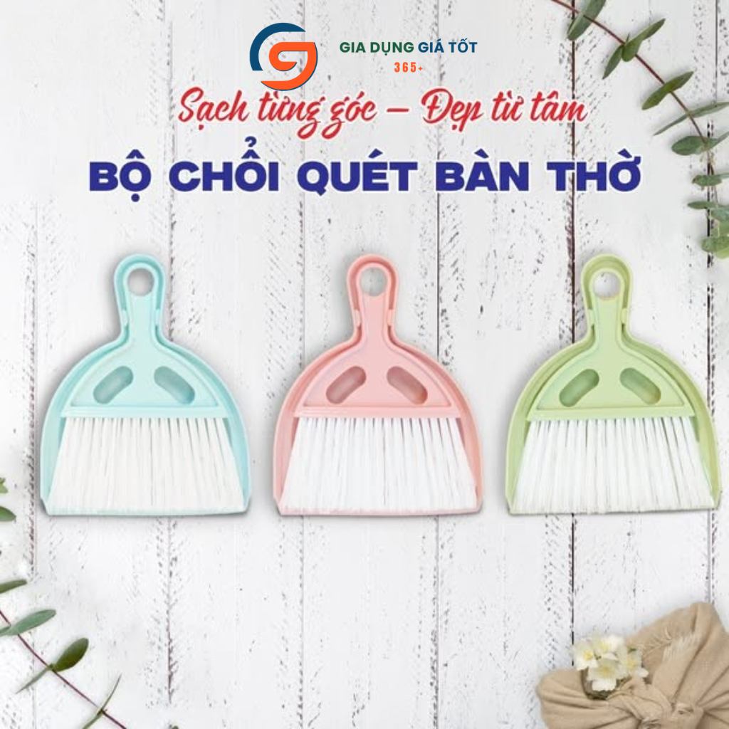 Bộ chổi quét mini kèm hốt rác nhựa Song Long - Chổi bàn thờ, bàn làm việc, văn phòng nhỏ gọn