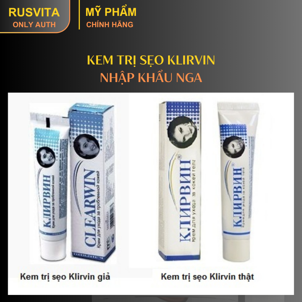 [Kem mờ sẹo rạn da KLIRVIN nhập khẩu Nga chính hãng] Giảm sẹo, thâm, rạn da, mụn cóc, phục hồi làn da mịn màng