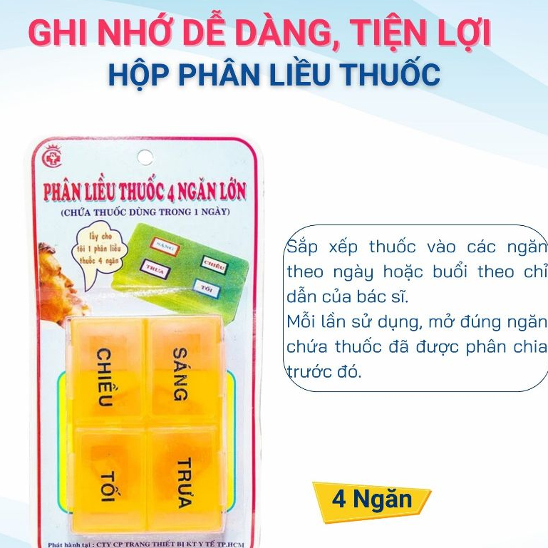 [KÈM QUÀ] Hộp Phân Liều Thuốc Đa Ngăn - Ghi Nhớ Dễ Dàng, Tiện Lợi Cho Mọi Lịch Trình