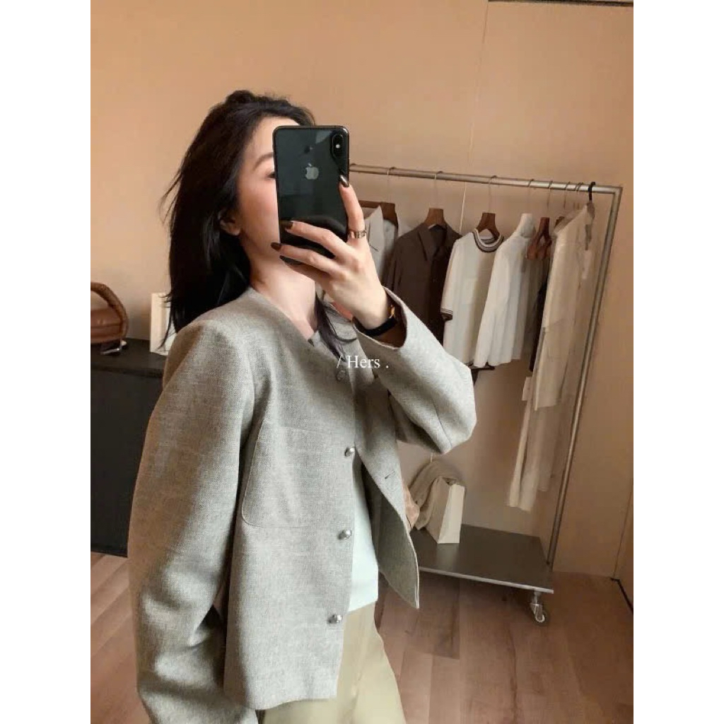 (XẢ KHO) Áo blazer túi hộp 2 lớp hàng QC 3532