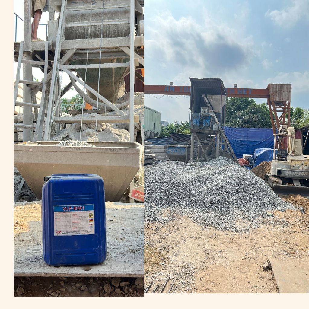 VLP R309 Phụ gia đông cứng nhanh độ cứng siêu cao cho| cấu kiện cọc | gạch con sâu |con kê