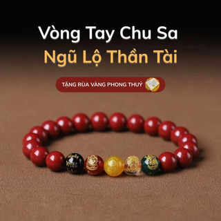 Vòng tay chu sa ngũ lộ thần mang phong thủy thu hút tài vận và bảo mệnh cho gia chủ