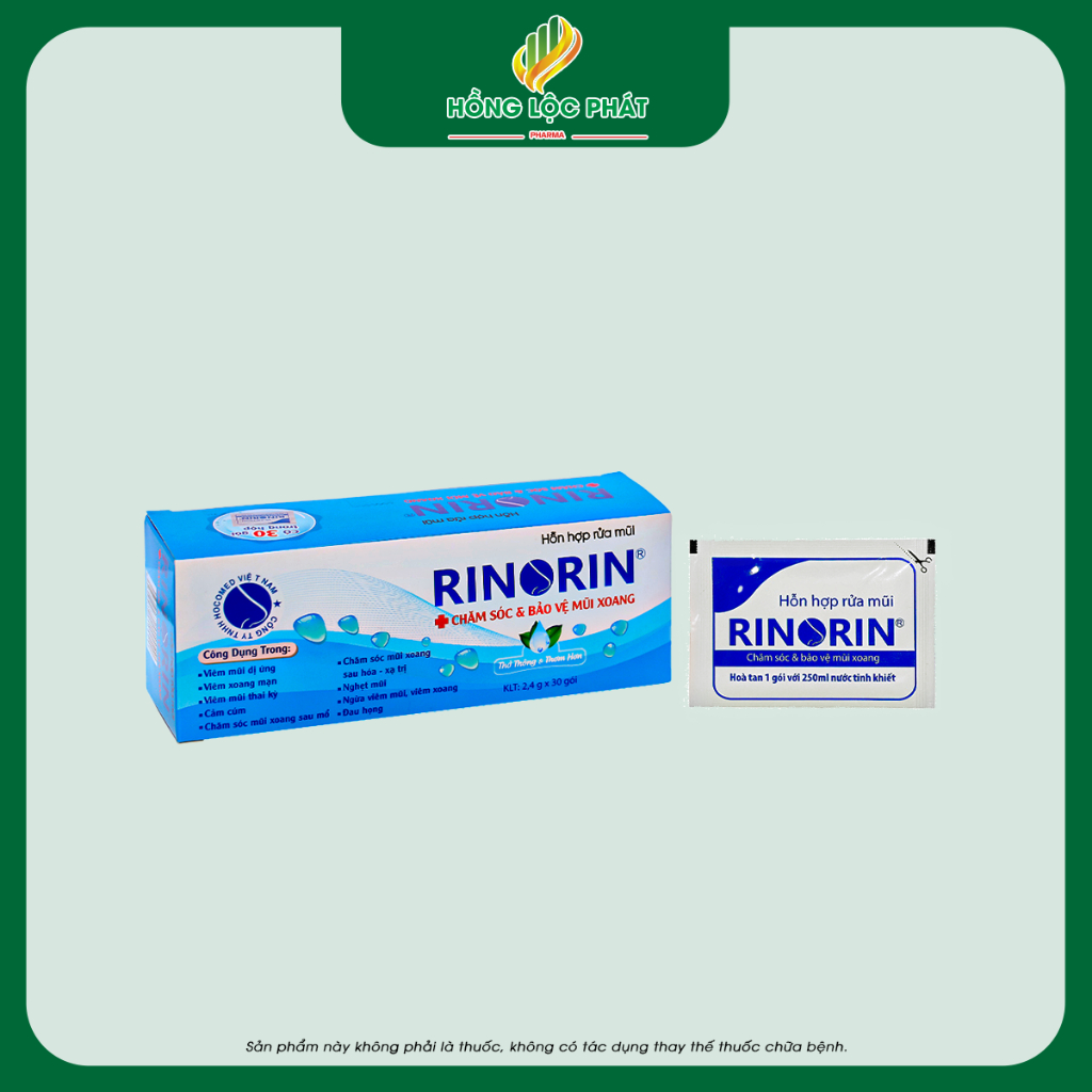 RINORIN HỘP 30 GÓI RỬA MŨI