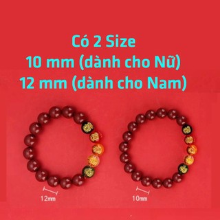 Vòng tay Chu sa phong thuỷ Ngũ Lộ Thần Tài may mắn tài lộc bình an vòng đá chu sa đỏ vòng hạt phật