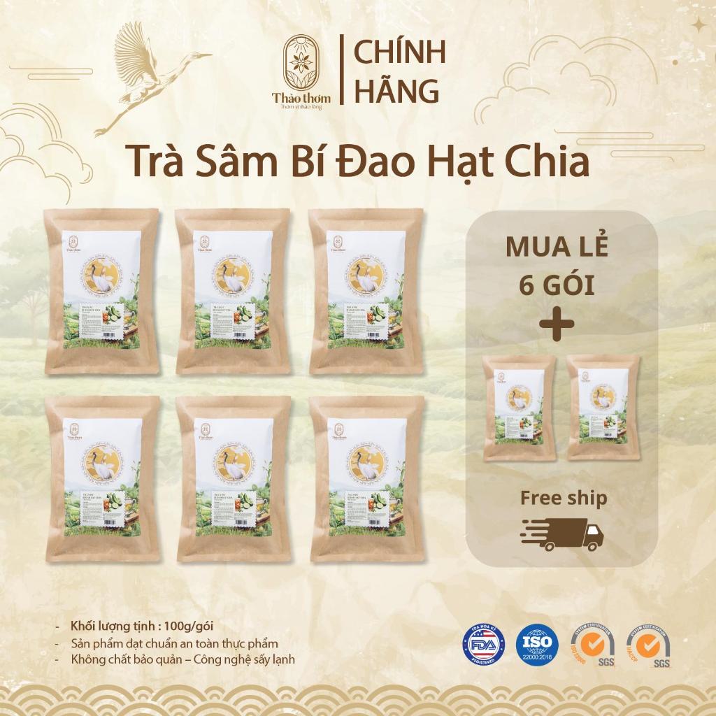 Trà Sâm Bí Đao Hạt Chia Thảo Thơm – Sấy Lạnh, Set Nấu 5 Lít