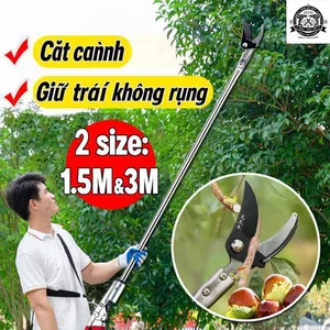 TayThợGiỏi Kéo Cắt Tỉa Cành Cây Trên Cao 1.5M & 1.8–3M – Lưỡi SK5 Sắc Bén, Cán Hợp Kim Nhôm Cứng Cáp – Có Kèm Lưỡi Cưa