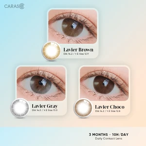 Kính áp tròng khoá ẩm 10H 3 tháng màu Lavier Brown, Lavier Choco, Lavier Gray (Lens cận Outlet) -
