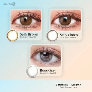 Kính áp tròng khoá ẩm 10H 3 tháng màu S Russ Gray, S Selly Brown, S Selly Choco (Lens cận Outlet) -