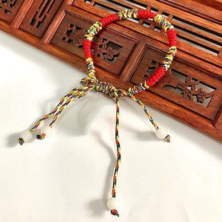 Vòng Đeo Tay Dây Ngũ Sắc Tây Tạng Màu Đỏ Vàng Phong Thủy