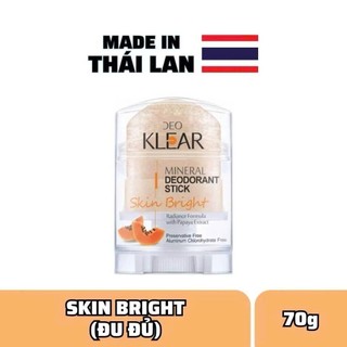 Lăn Khử Mùi Đá Khoáng DEO KLEAR 70g Thái Lan, Giảm Tiết Mồ Hôi, Khô Thoáng Cả Ngày