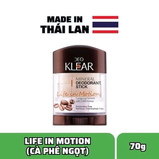 Lăn Khử Mùi Đá Khoáng DEO KLEAR 70g Thái Lan, Giảm Tiết Mồ Hôi, Khô Thoáng Cả Ngày